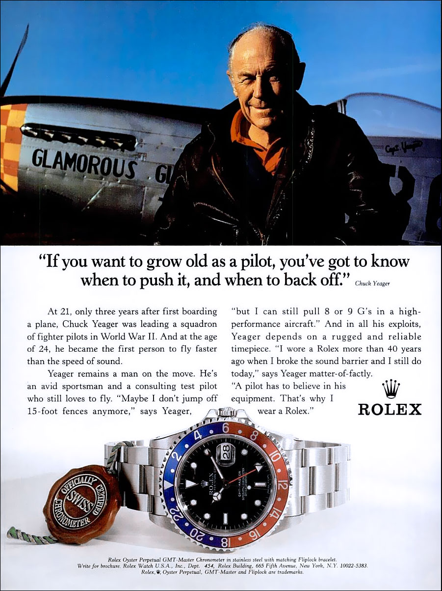 Rolex GMT Master ref. 16700 – Advertising