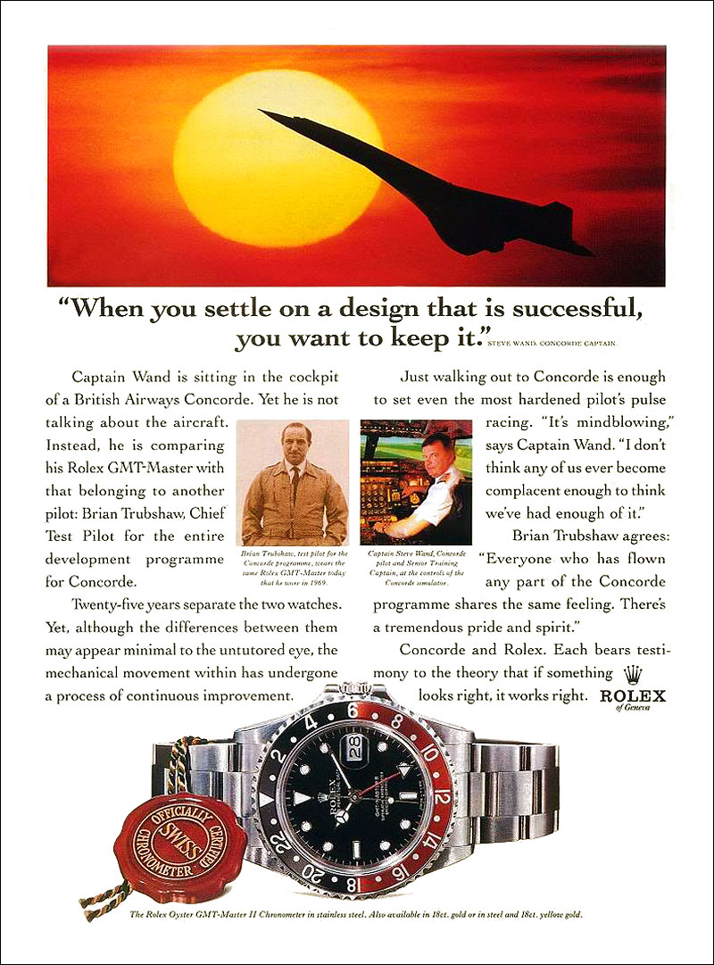 Rolex GMT Master ref. 16710 – Advertising